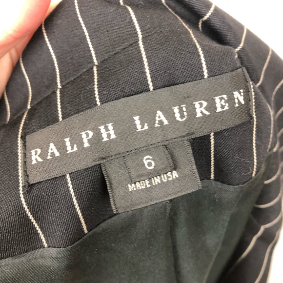 Ralph Lauren Black Label pinstripe blazer size 6 - Picture 5 of 8